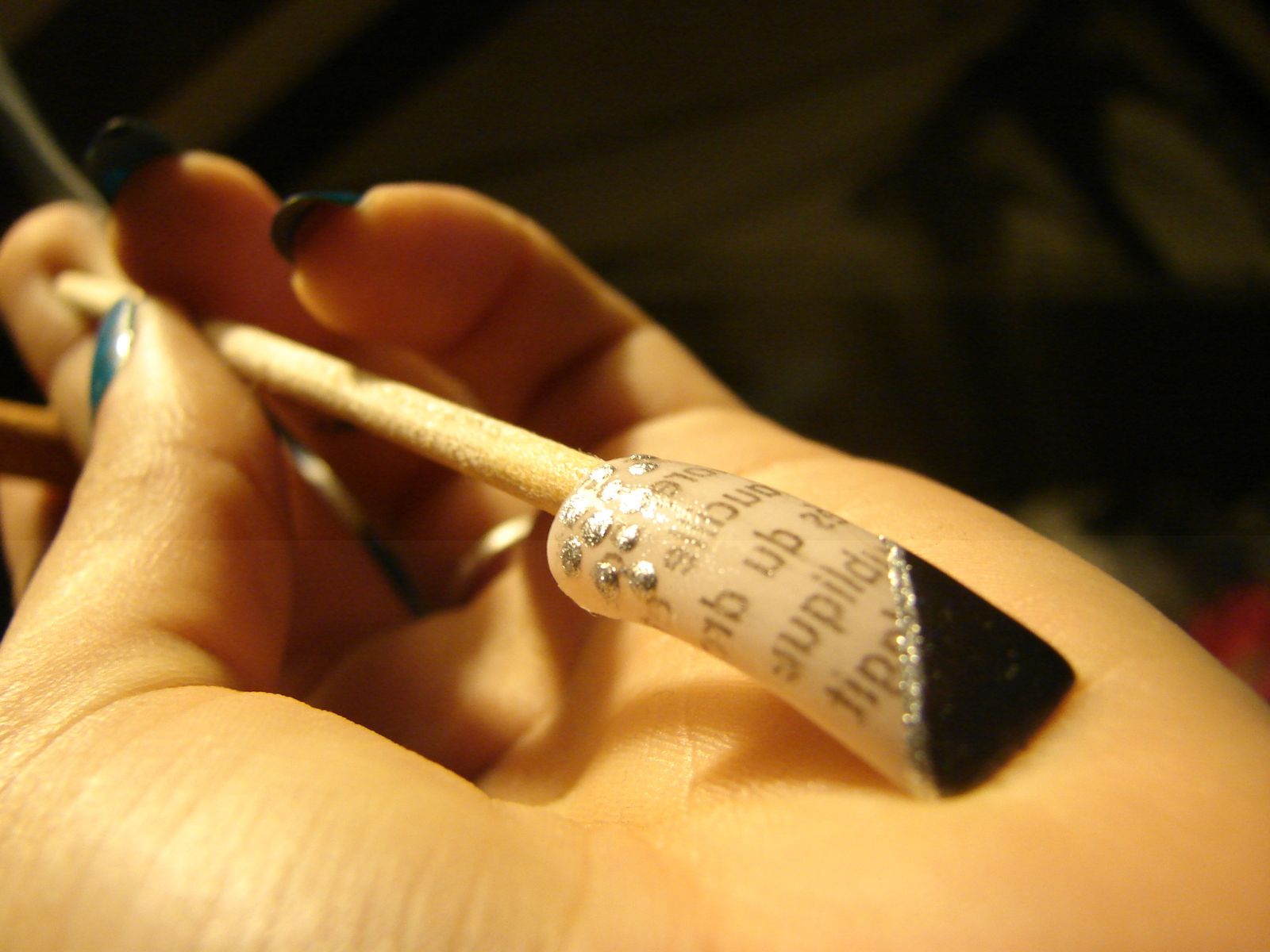 Nail art papier journal bleu ma beaute nail art