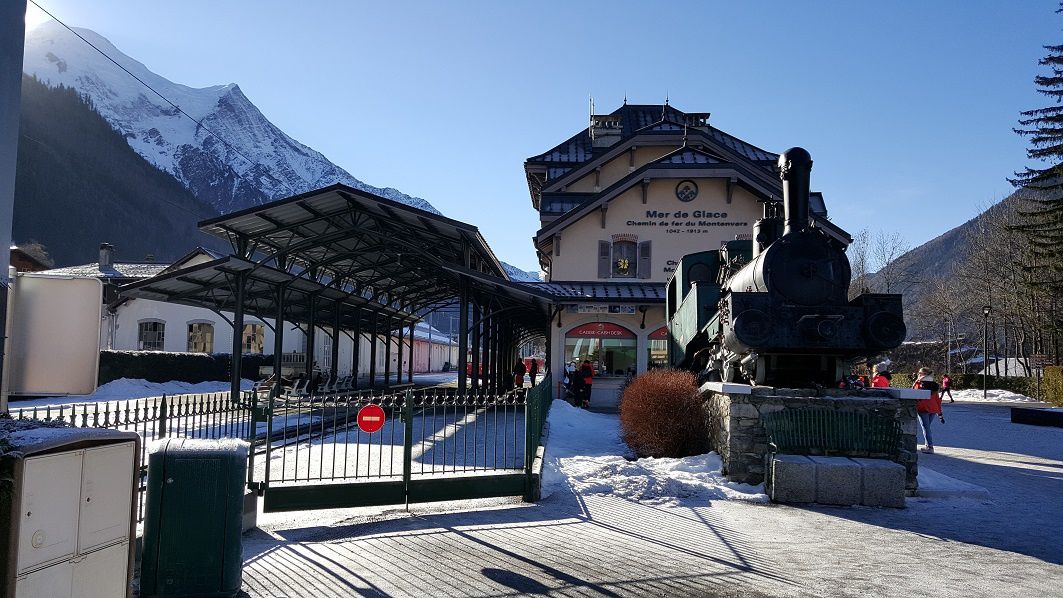 La gare du Montenvers à Chamonix et l'exposition attenante