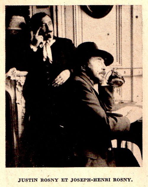 Photographie des frères Rosny (s.d., avant 1907) : J.-H. Rosny aîné et... D'Artagnan ???