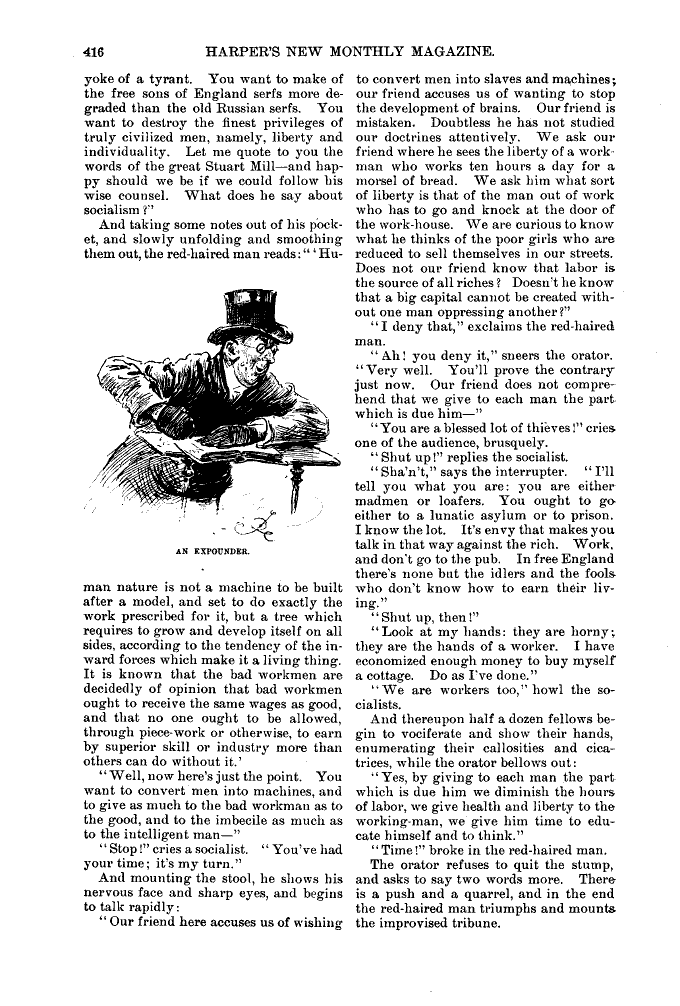 J.-H. Rosny "Socialism in London" in Harper’s magazine (février 1888)