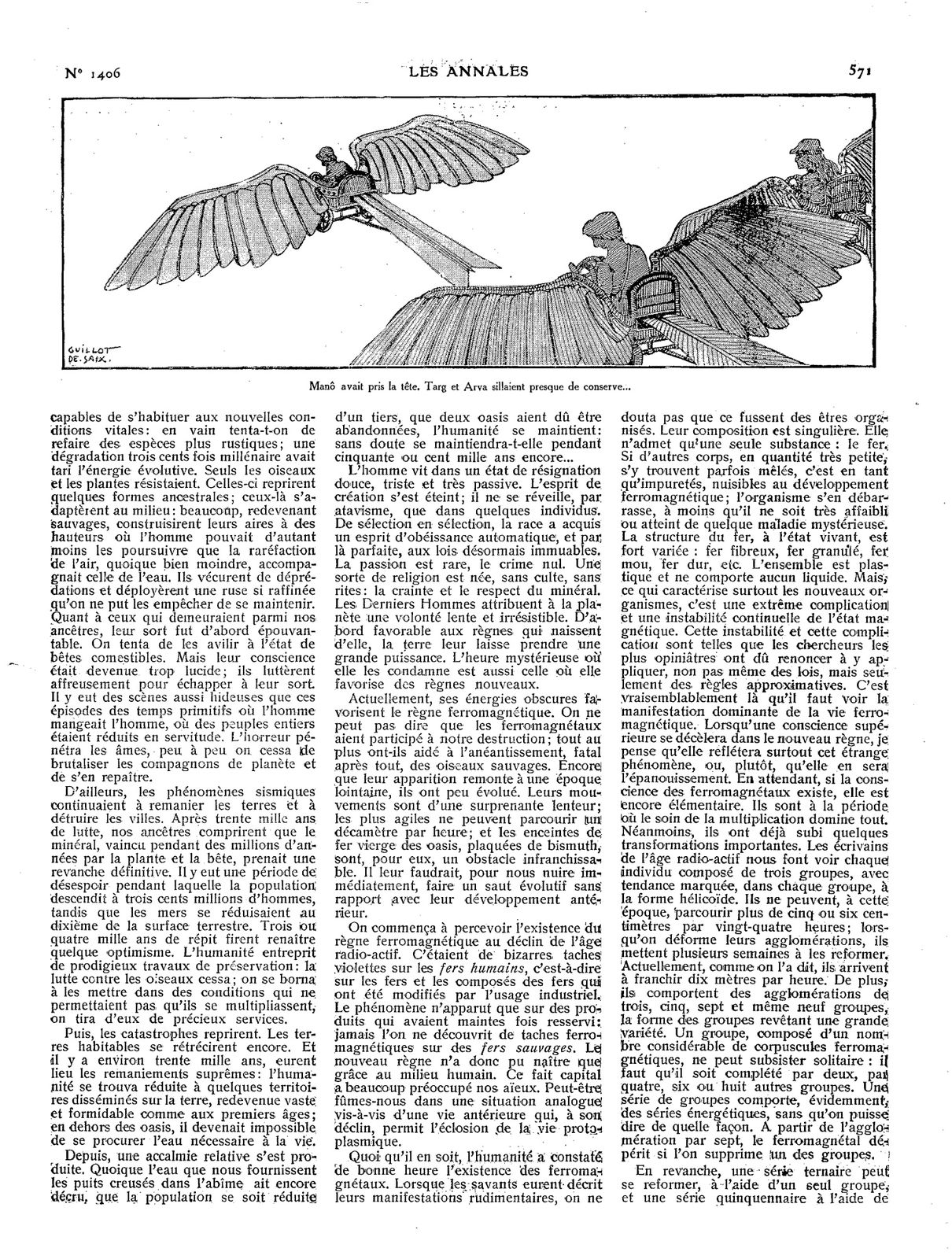 J.-H. Rosny aîné "La Mort de la Terre" in Les Annales politiques et littéraires n°1406 du 5 juin 1910