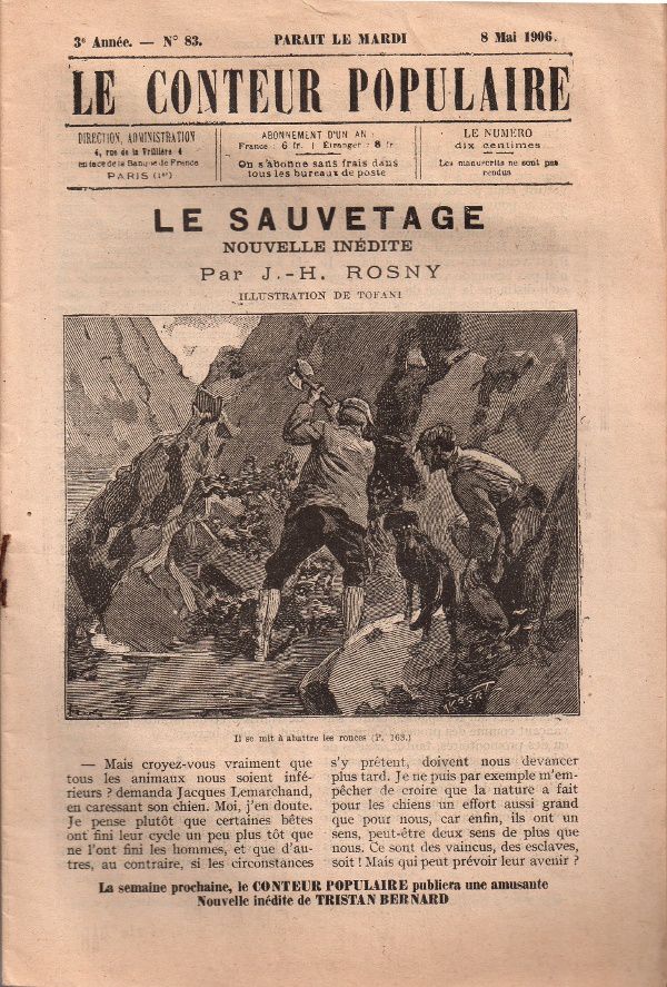 J.-H. Rosny "Le Sauvetage [2]" in Le Conteur populaire n°83 du 8 mai 1906