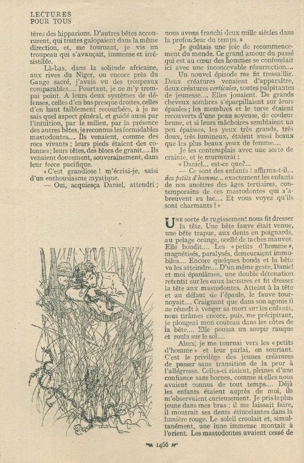 J.-H. Rosny aîné "La Grande énigme" in Lectures pour tous (août 1920)