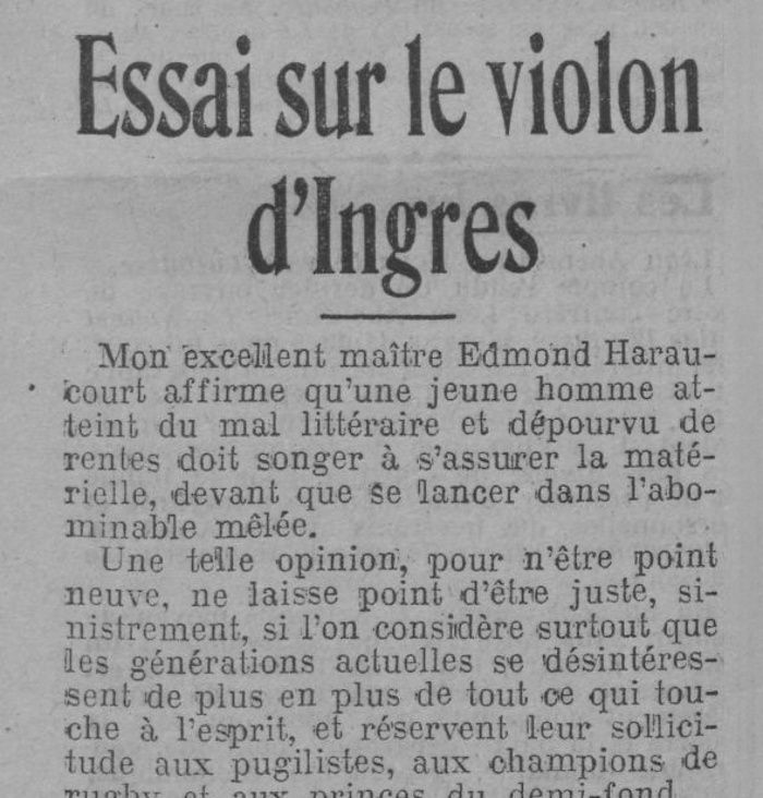 Fernand Mysor "Essai sur le violon d'Ingres" & Gabriel Reuillard "Fernand Mysor" (1925)