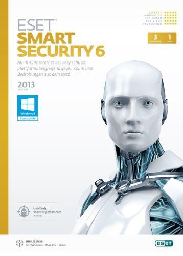 Beste Antivirus Programm ESET Smart Security 6 3PCs DVD-Box