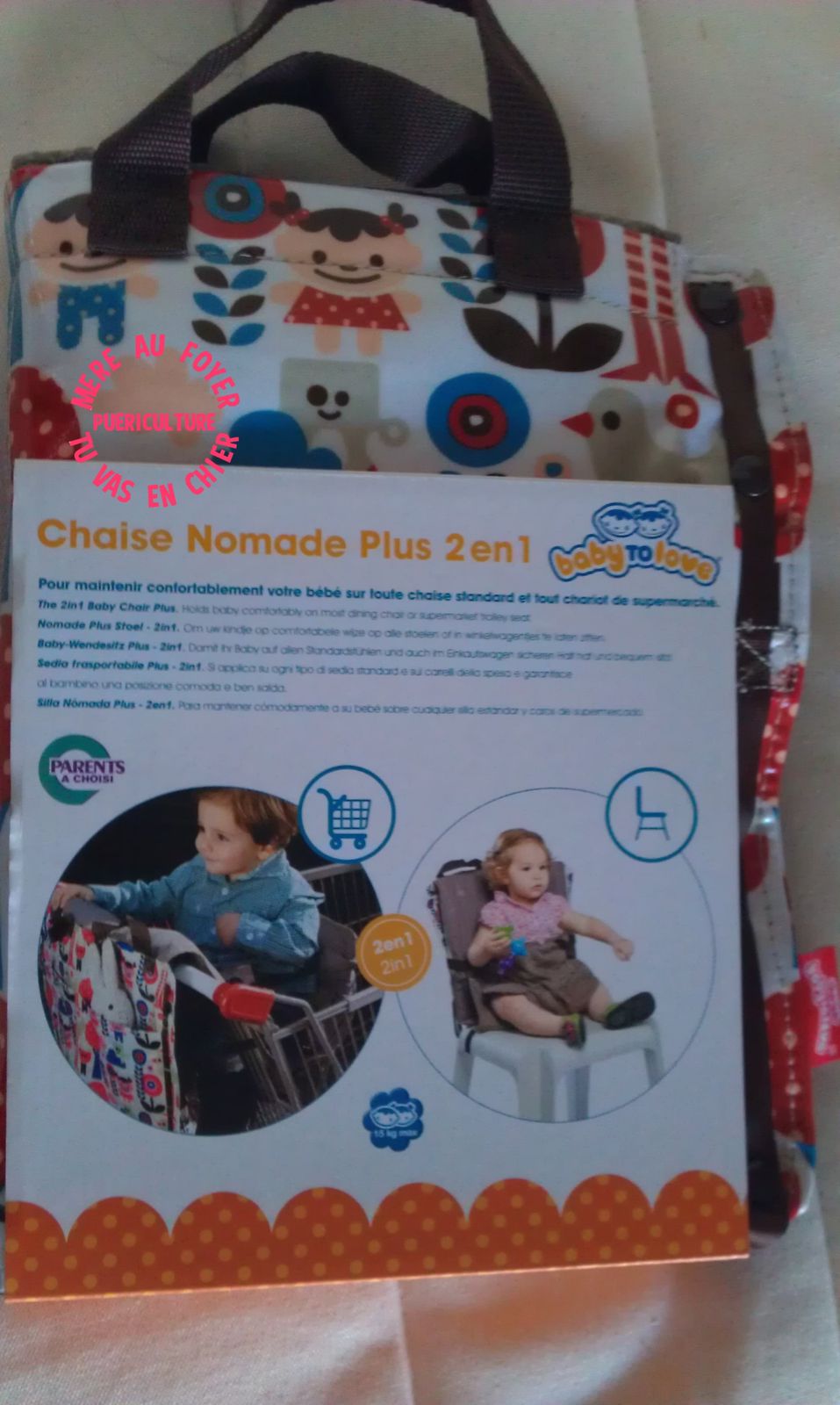 test Puériculture : chaise nomade 2 en 1 babytolove - Les Regarder Grandir