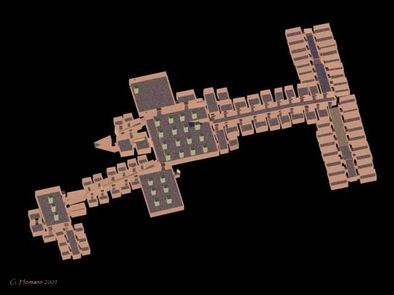 Plans en 3D du tombeau de KV5