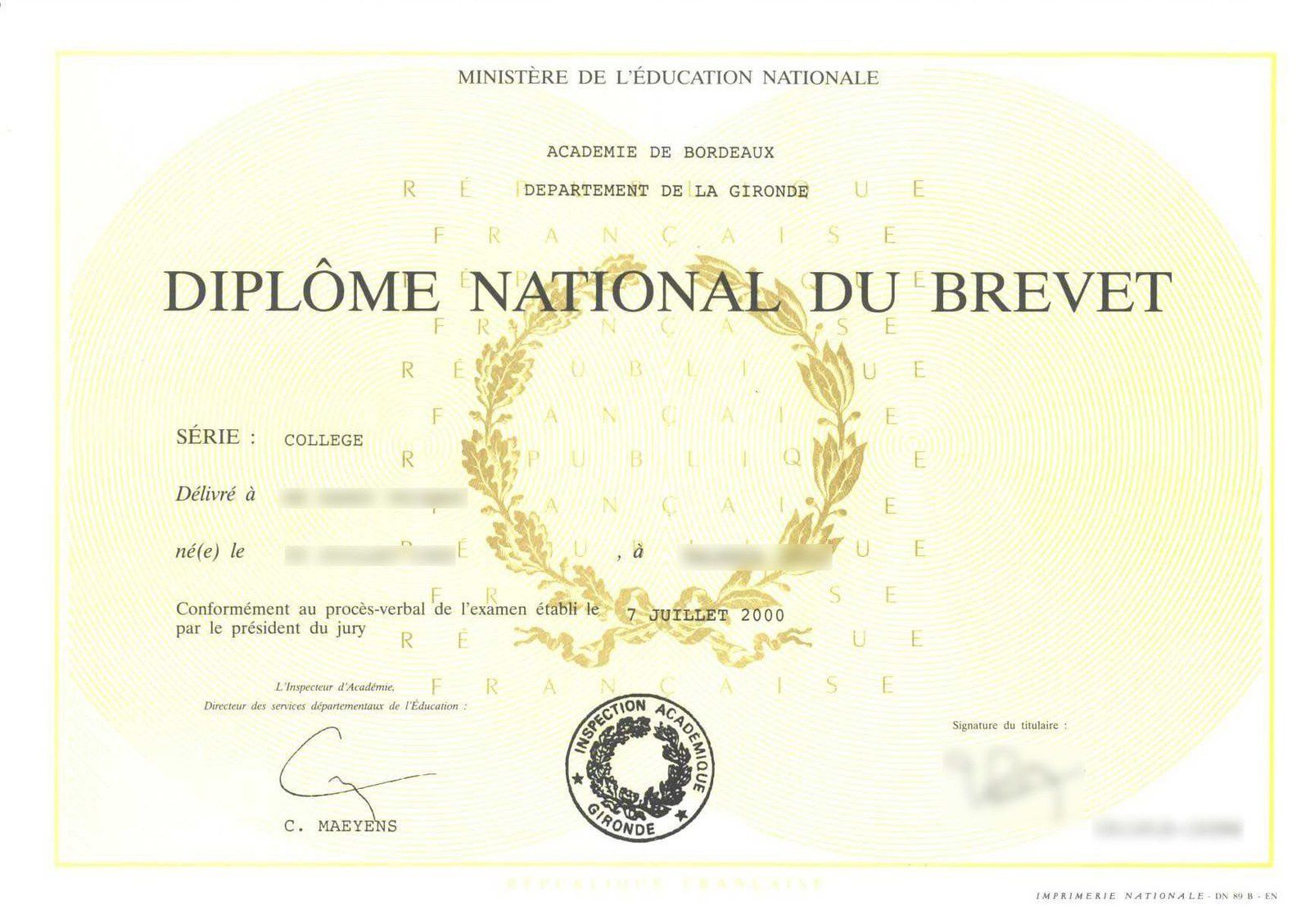 diplome national du brevet