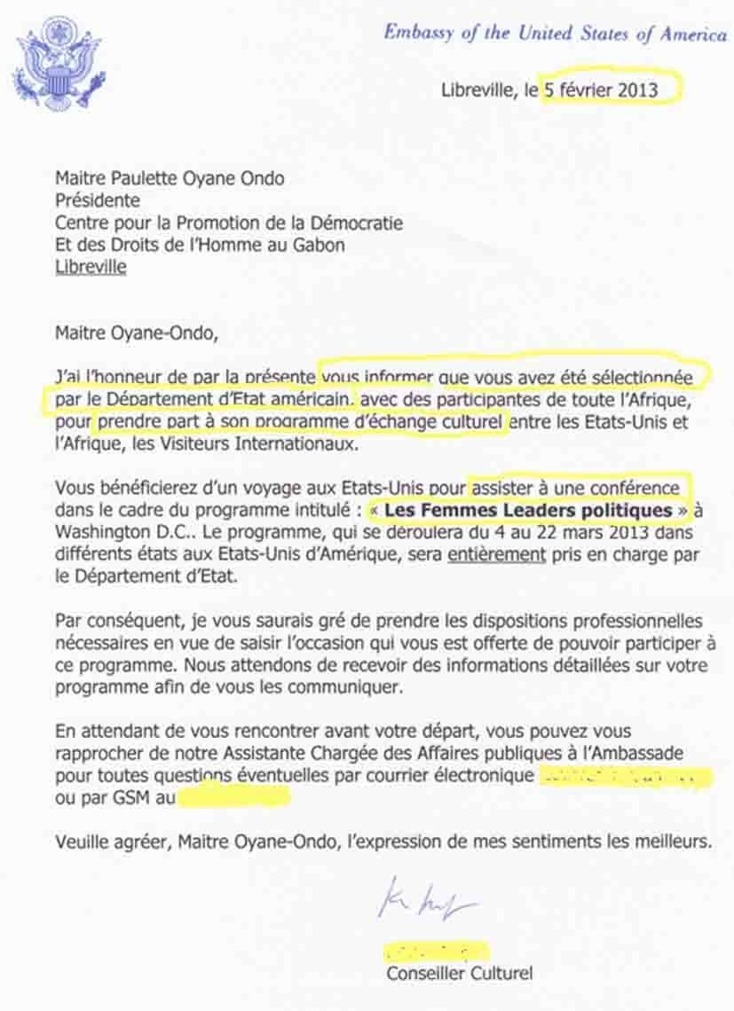 Sample Cover Letter Exemple De Lettre D'invitation Pour Visa Americain