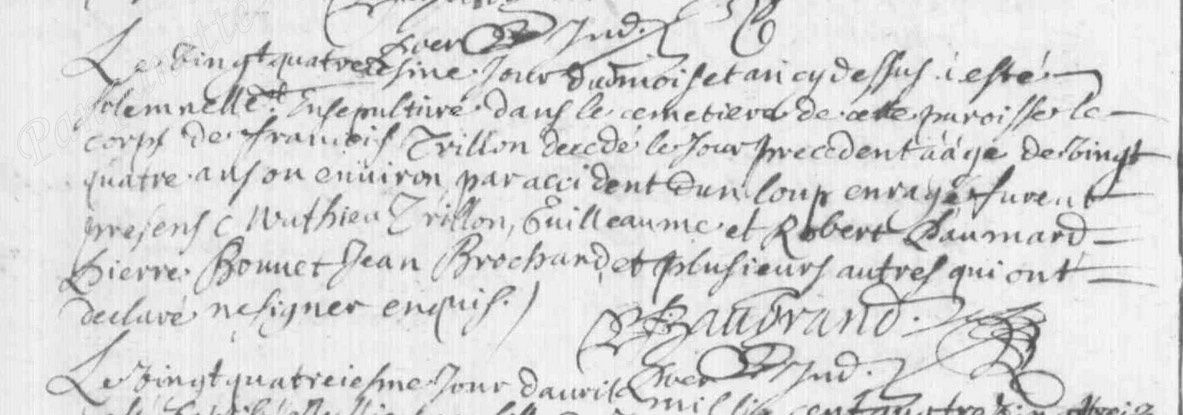 Andouillé (53) Registre BMS. 1692-1702 (vue 18)