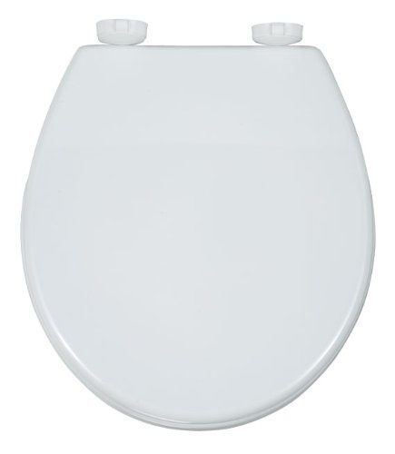 Wenko 151007100 WC-Sitz Cindy - Spülkasten geeignet, variable Kunststoffbefestigung, MDF, weiß