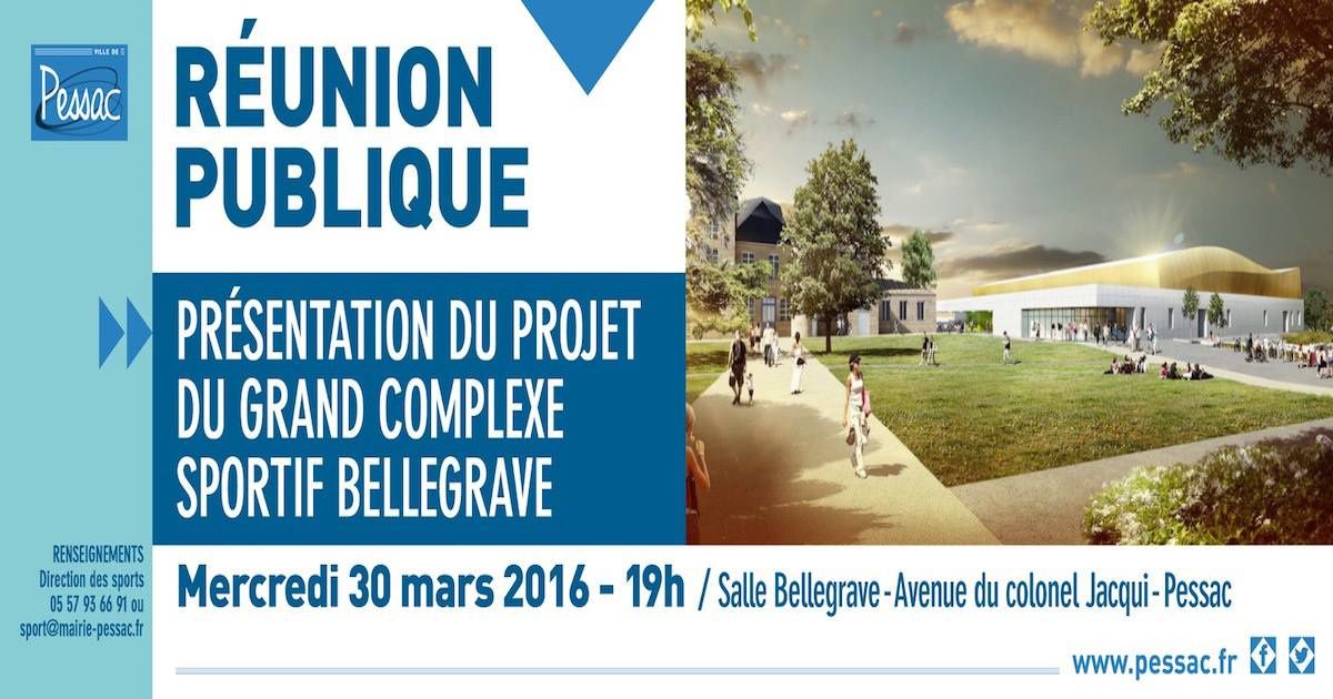  Réunion Publique : Présentation du projet du grand complexe sportif Bellegrave