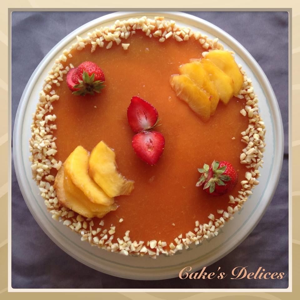 Entremet Pêches Fraises