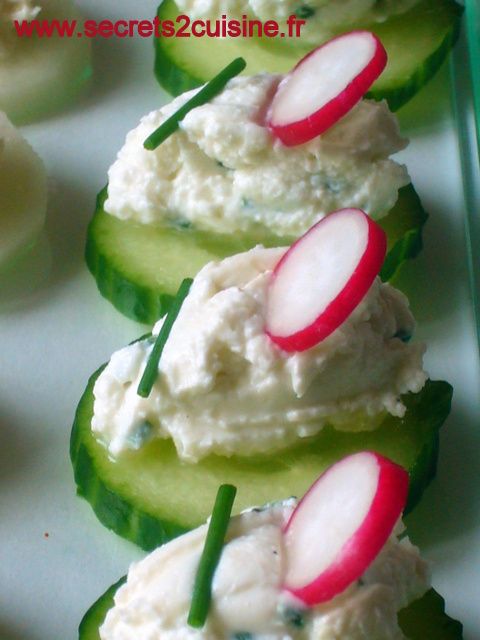 Canapés de concombres - Les Secrets de Cuisine de Christine