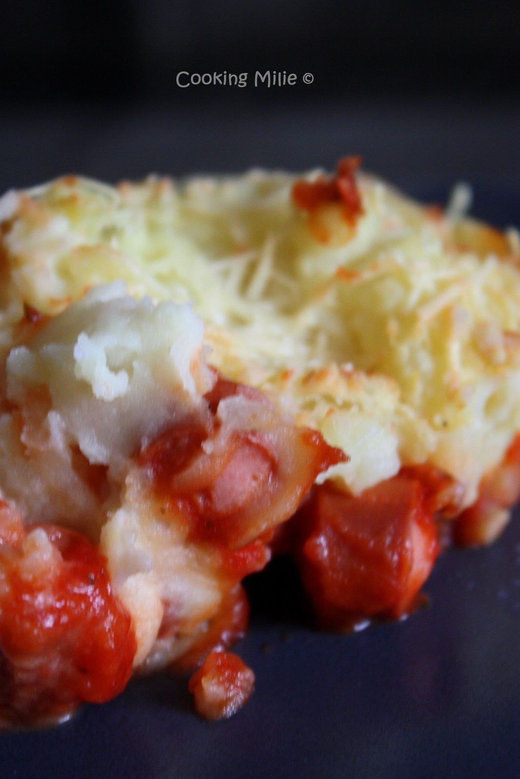 Parmentier de knackis à la sauce tomate Cooking Milie