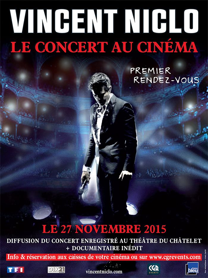 Vincent Niclo : son CD/DVD &quot;Premier Rendez-Vous Live&quot; sortira le 27 Novembre 2015 !