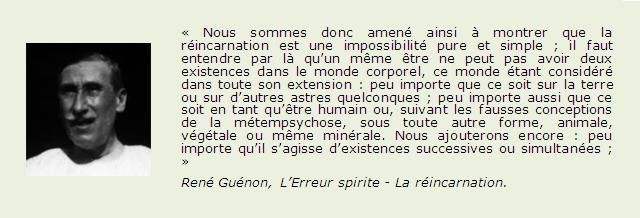 René Guénon - La réincarnation