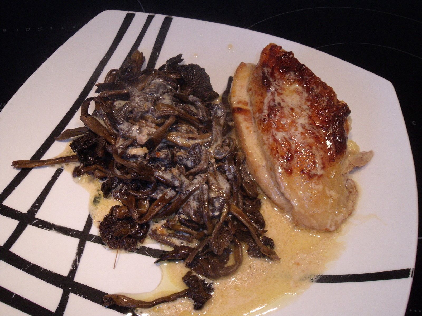 SUPREMES DE CHAPON AUX GIROLLES GRISES mes tests culinaires la