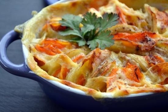 Gratin De Pommes De Terre Topinambours Et Carottes Tartine Jeanne