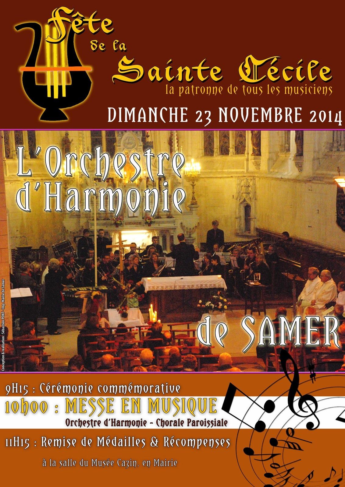 L'Orchestre d'Harmonie fête Sainte Cécile, la Sainte Patronne des