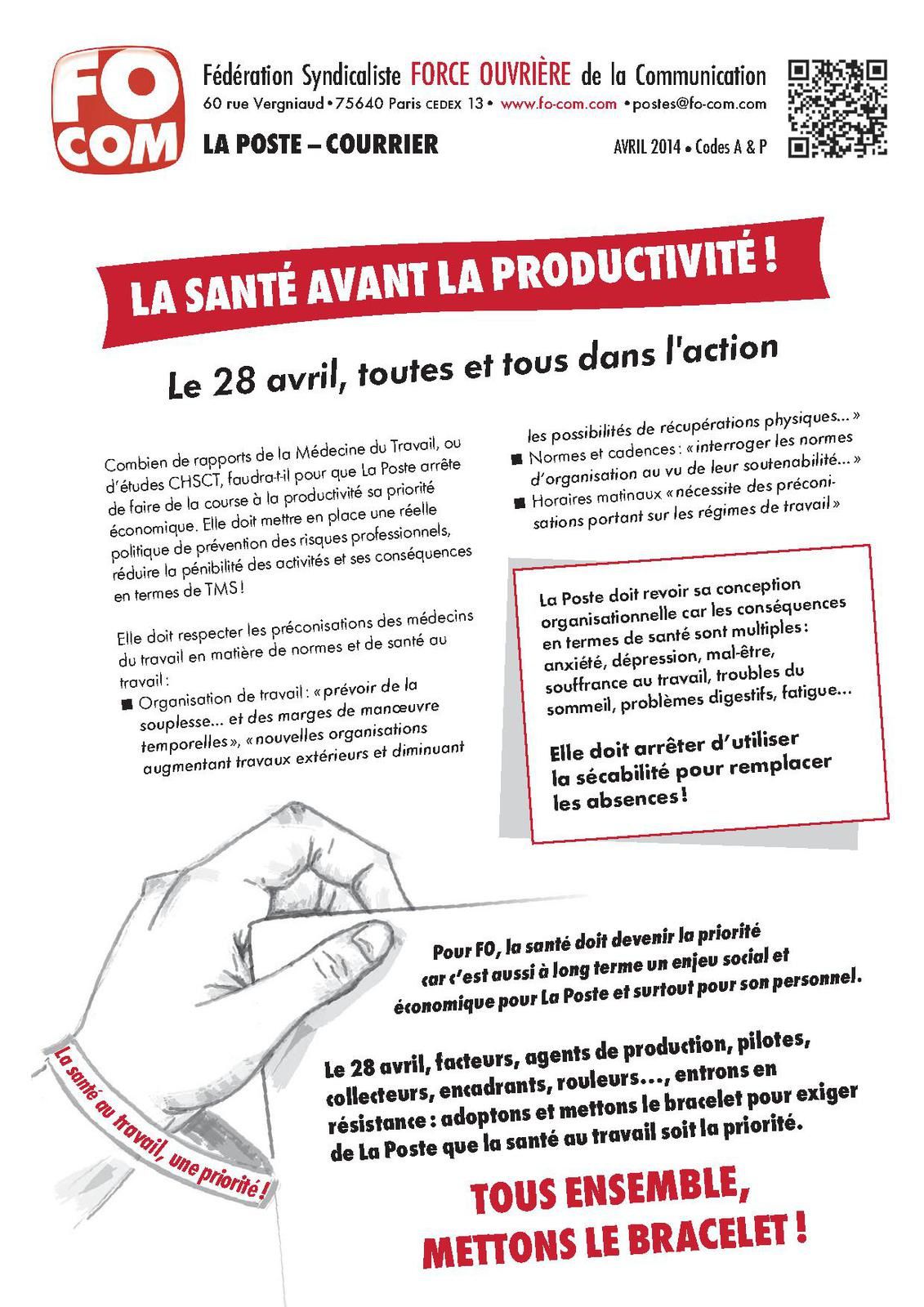 Courrier : La santé avant la productivité !