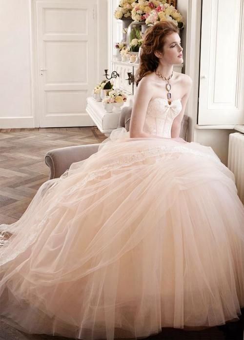 robe de mariage princesse bustier en tulle