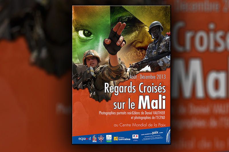 Affiche de l'exposition "Regards croisés sur le Mali" - Crédits  cmpaix