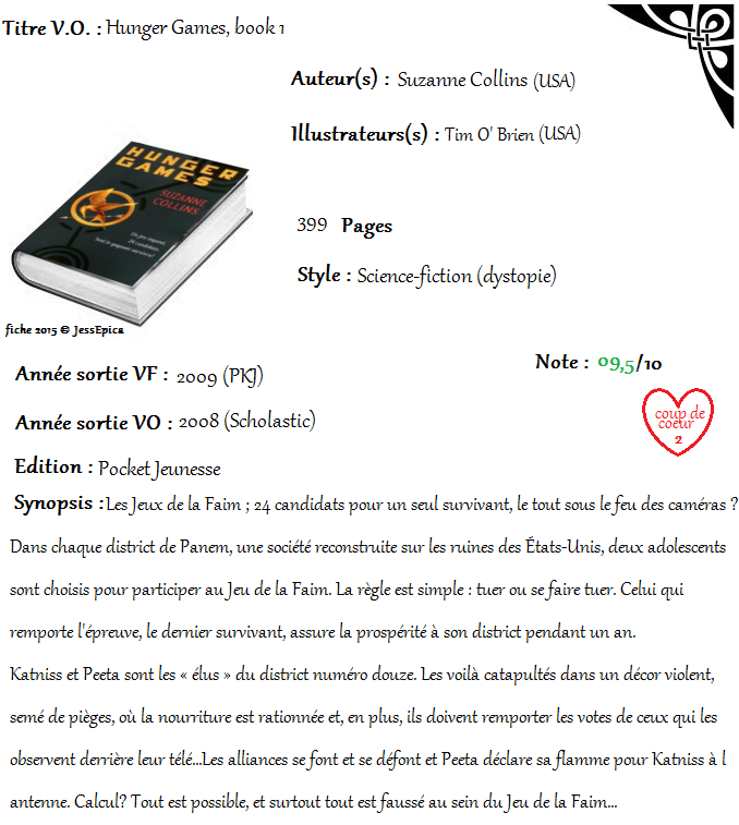 Hunger Games, tome 1 de Suzanne Collins