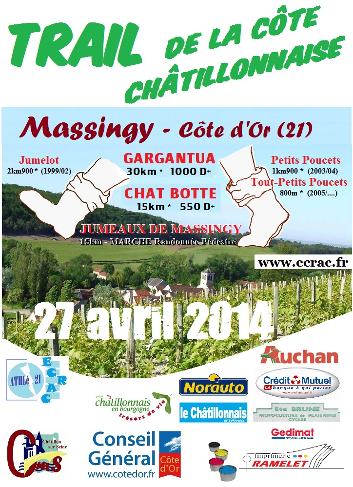 Dimanche 27 avril 2014 - Trail de la Côte Chatillonnaise - Massingy