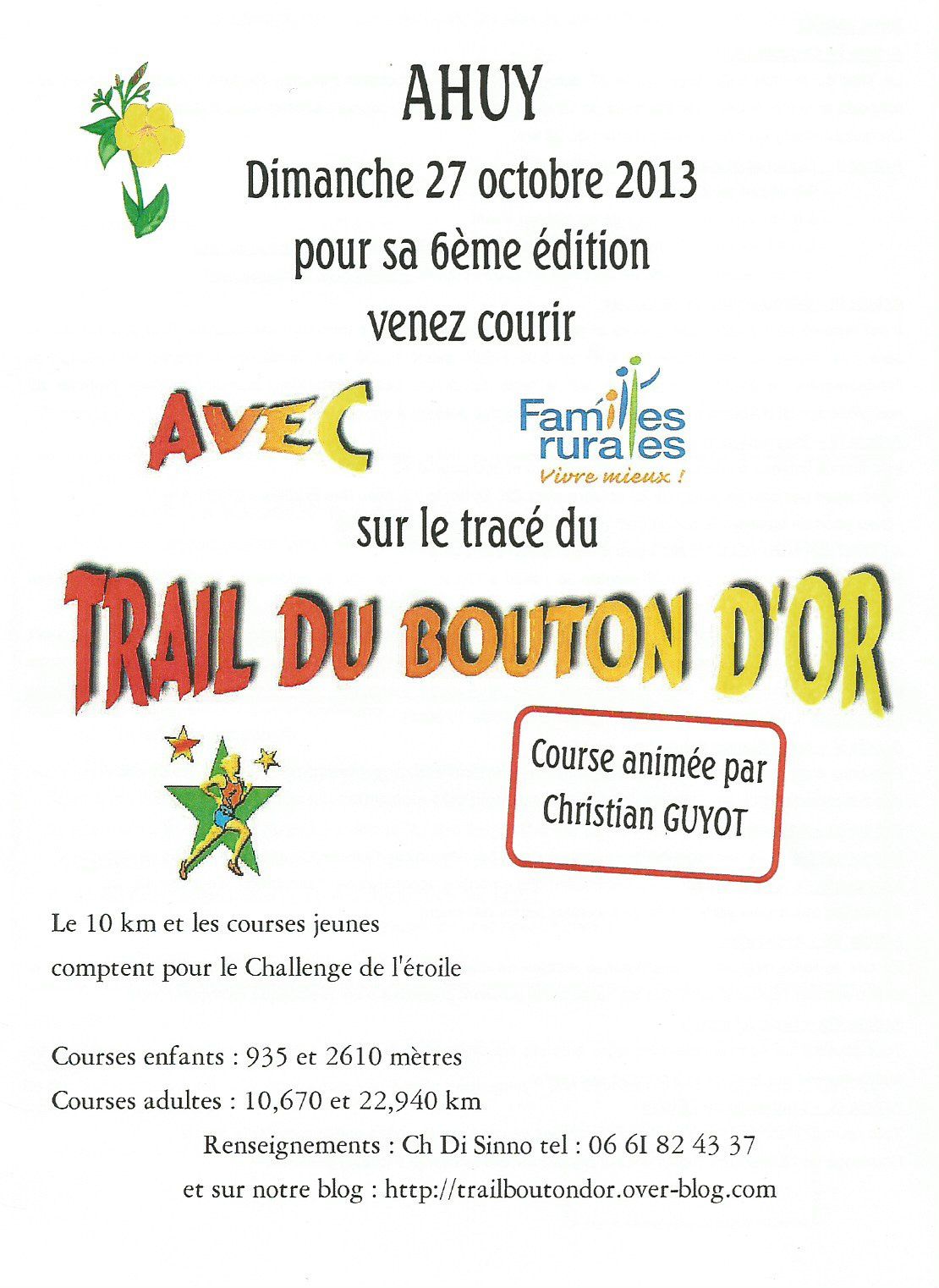 Dimanche 27 octobre 2013 - Trail du Bouton d'Or - Ahuy