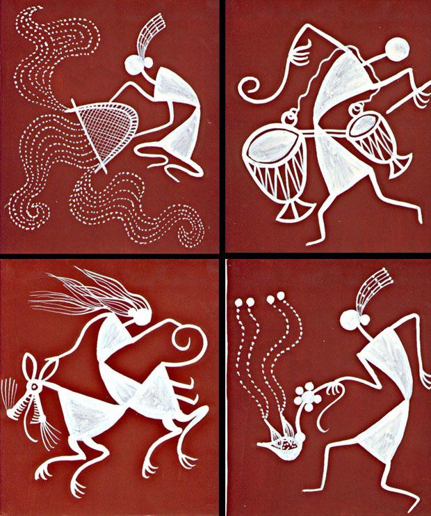 mur avait été réalisé dans le cadre du musée urbain Tony Garnier : cinq murs peints, cinq continents. Pour l’Inde, les organisateurs avaient choisi un artiste de la tribu warli, un jeune artiste quasi inconnu, Shantaram Chintya Tumbada.