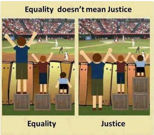 L'égalité n'est pas forcément la justice