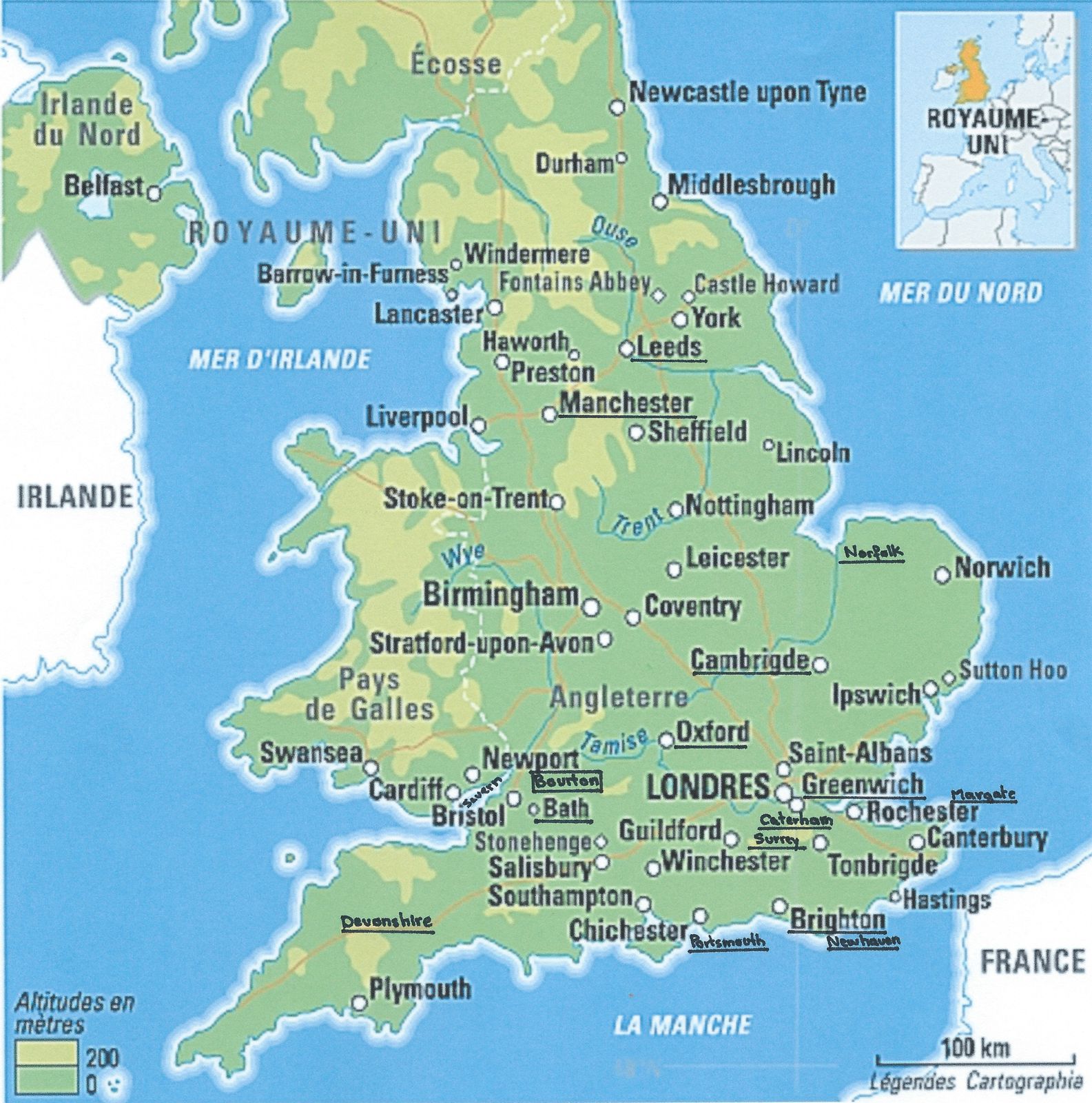 Carte De Langleterre Avec Les Capitales Carte De L'angleterre Avec Les Capitales - Communauté MCMS
