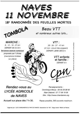 Rando les feuilles mortes à NAVES le 11/11/2014