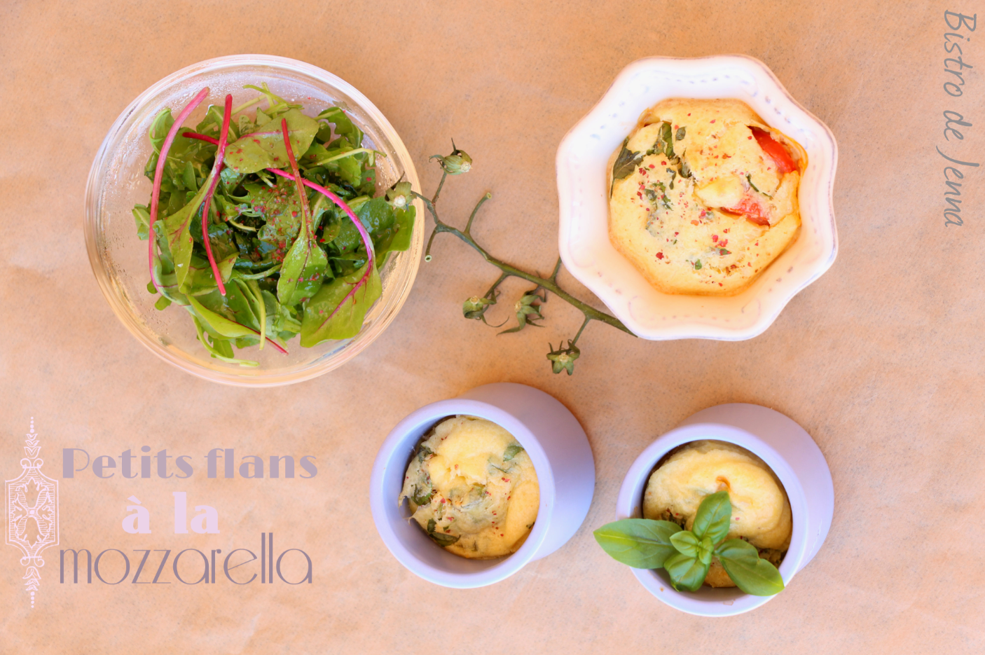 Petits flans à la mozzarella