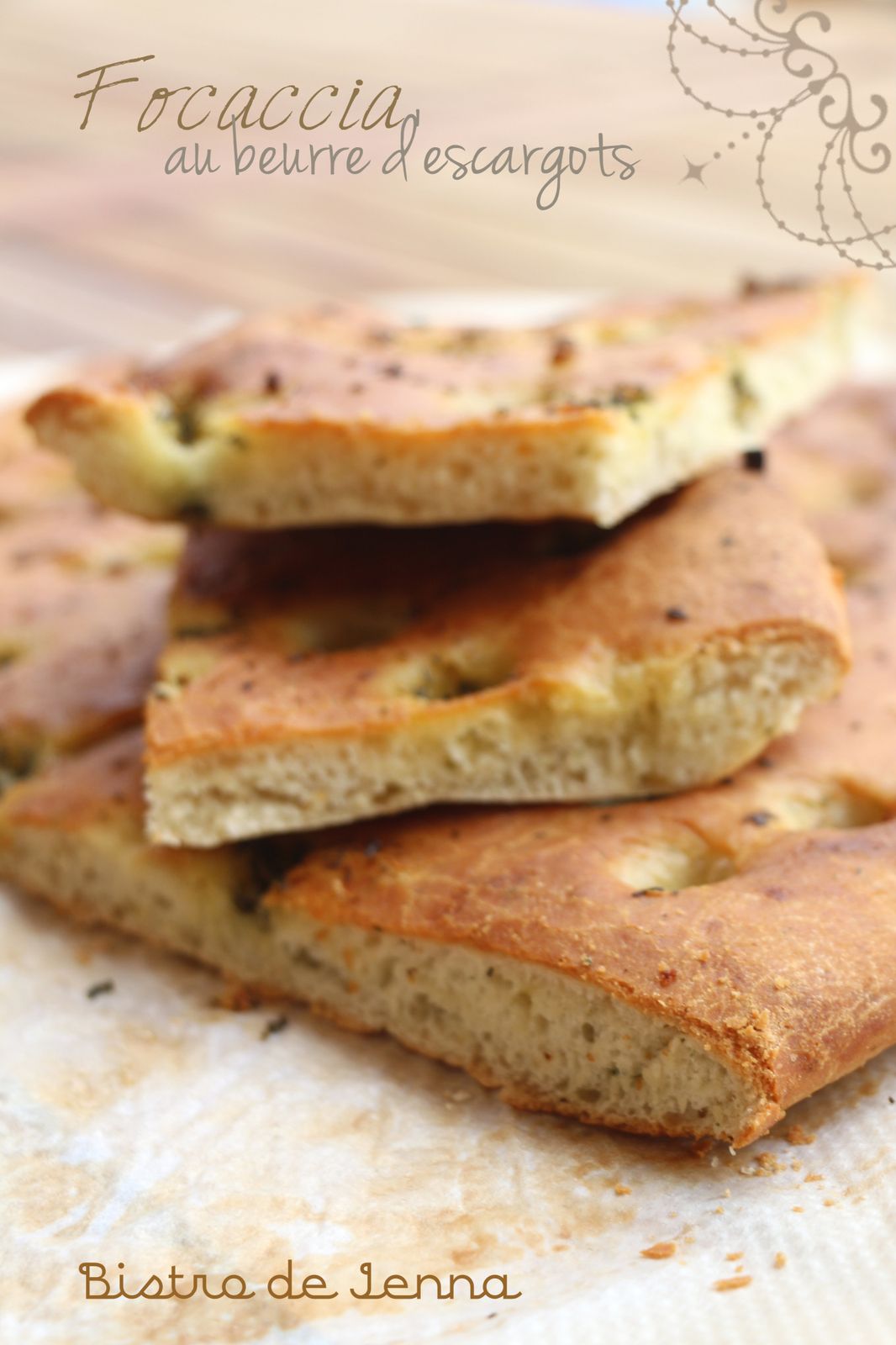 Focaccia au beurre d'escargots