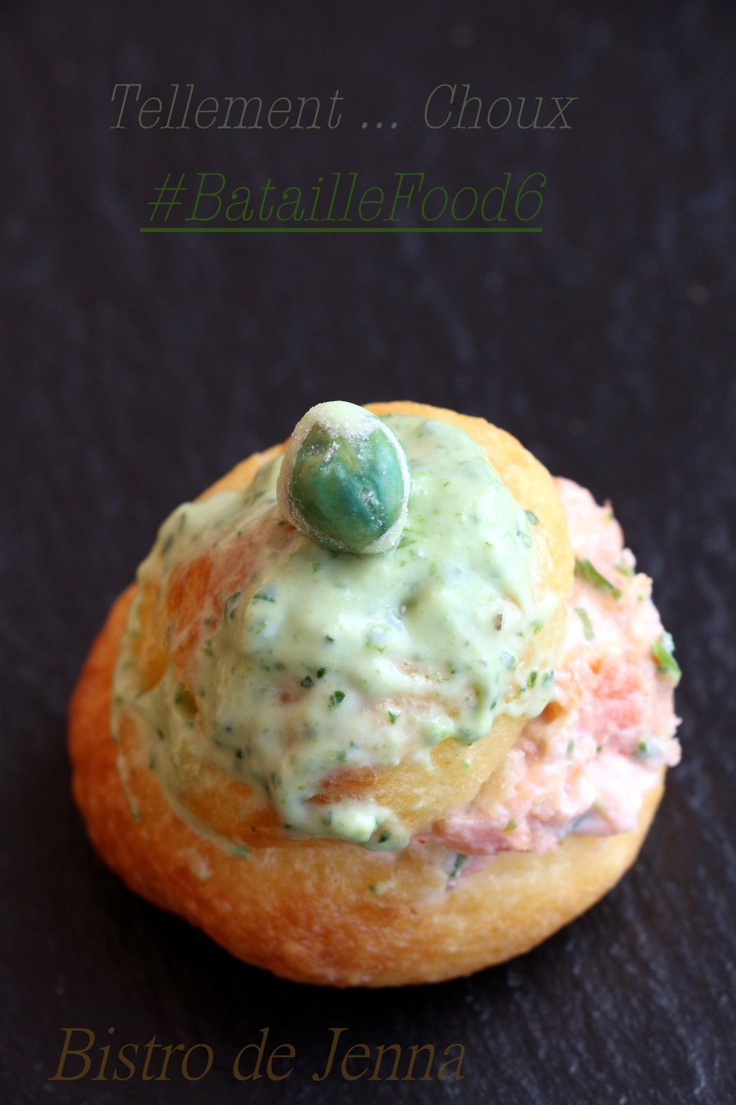 Petits choux truite fumée wasabi