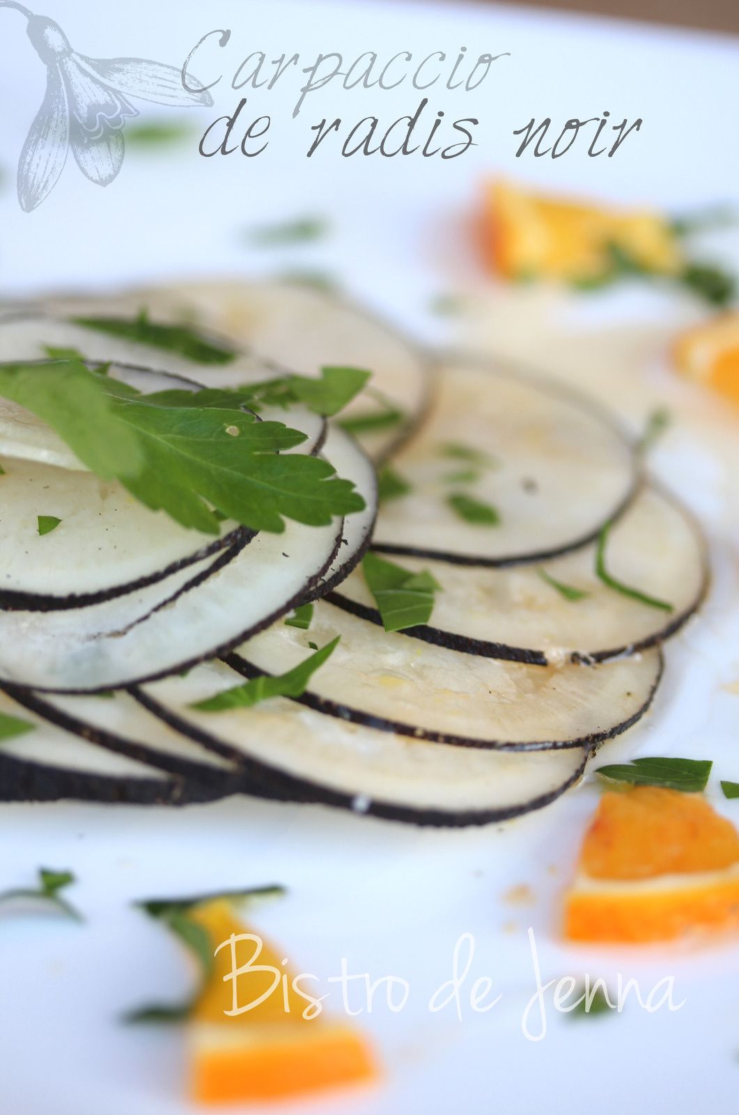 Carpaccio de radis noir