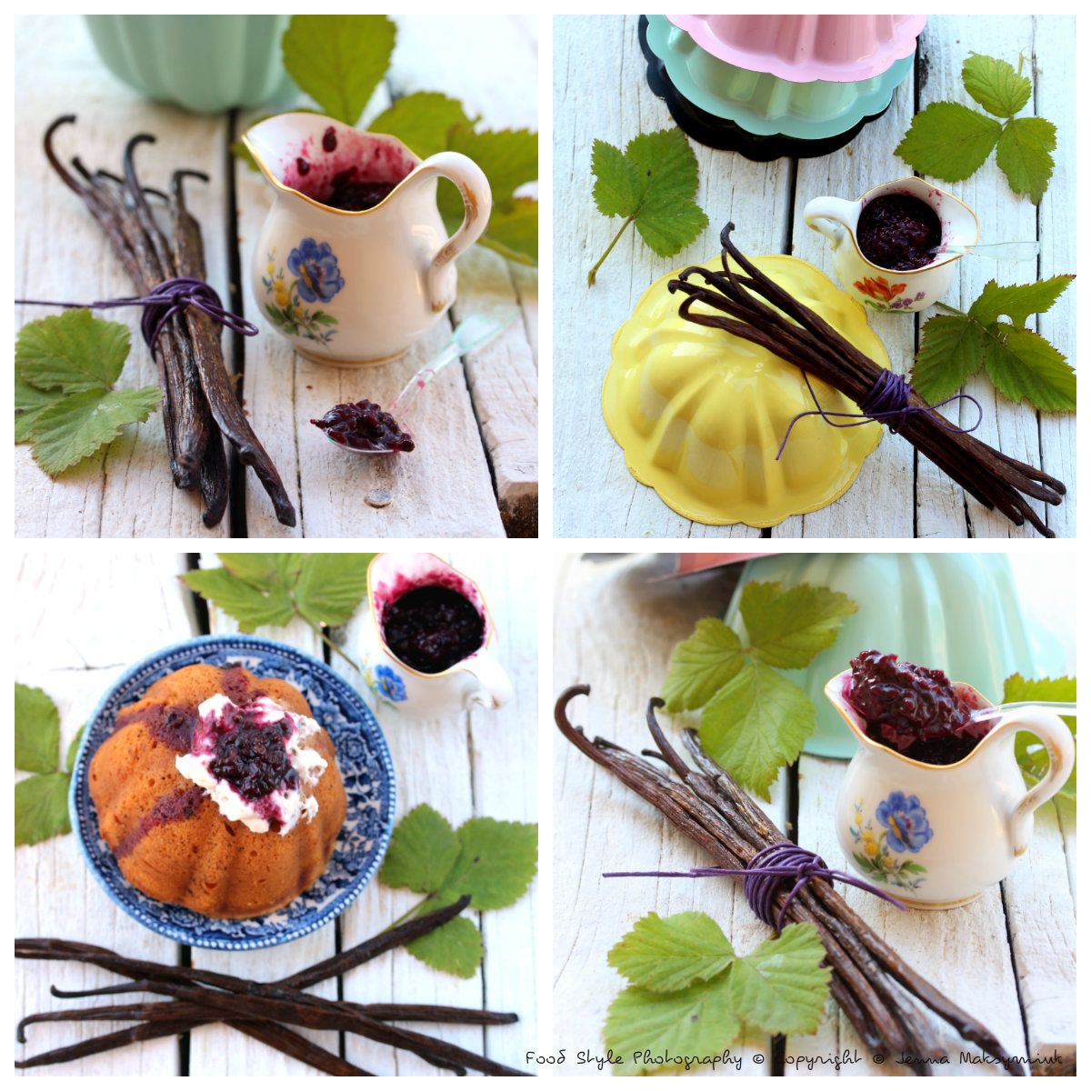 Bundt Cake à la vanille et confiture de mûres maison