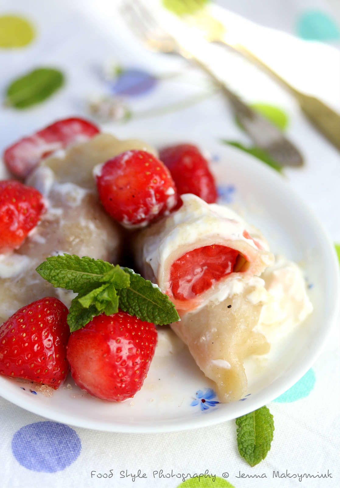 Raviolis aux fraises