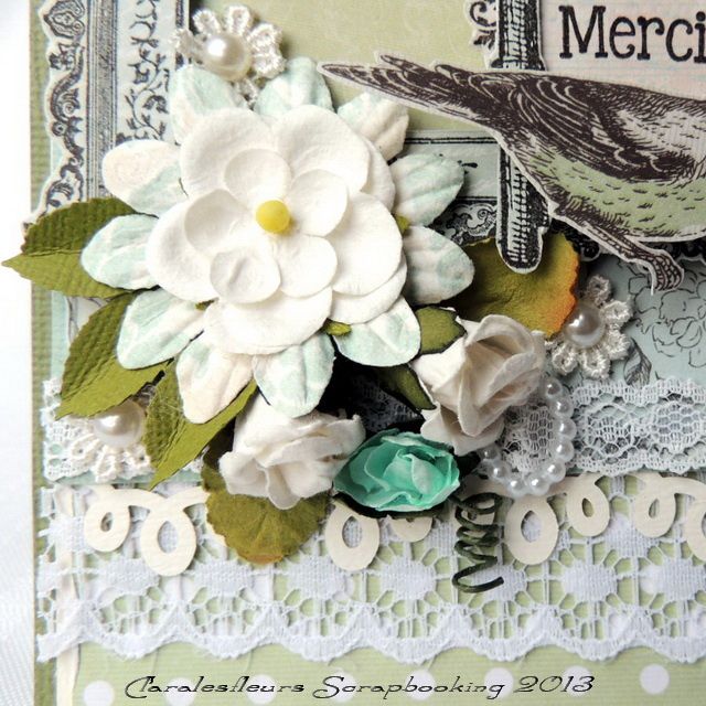 Claralesfleurs Scrapbooking 2014 - Carte vintage à pochette avec