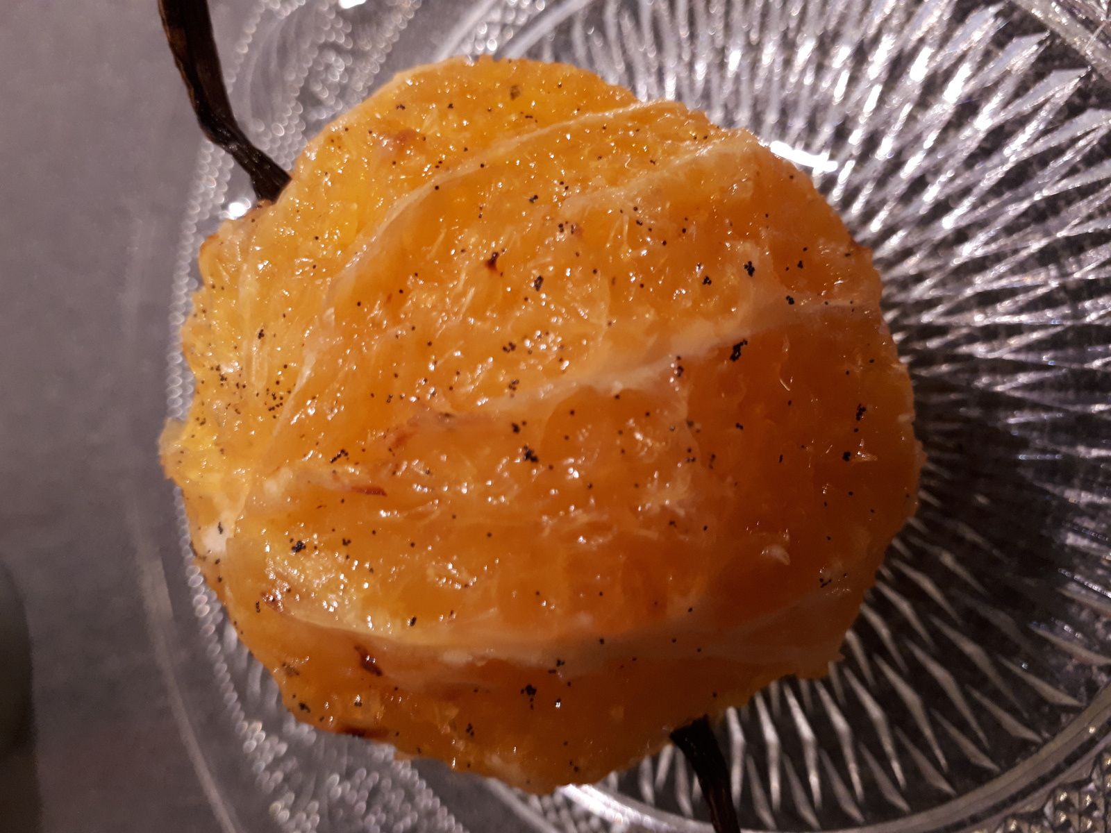 Oranges au sirop de vanille au four - le livre des recettes de Chantal