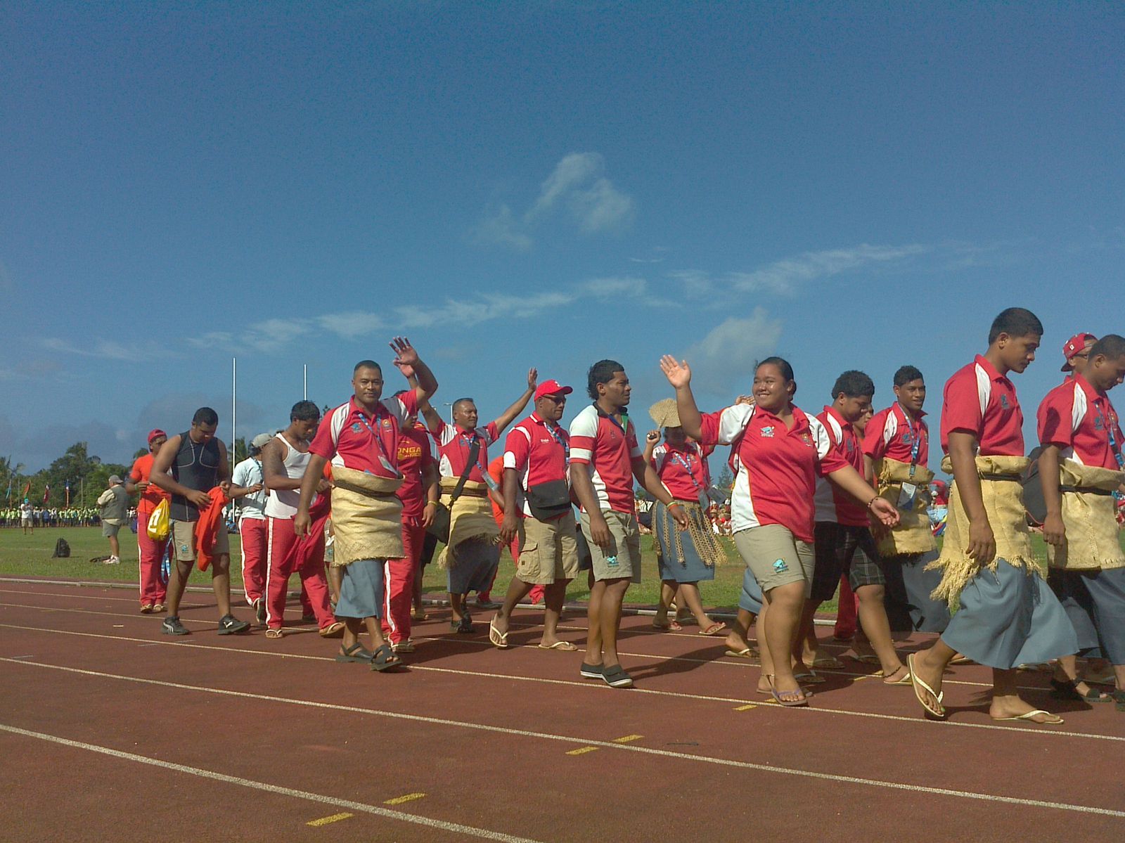 la cérémonie de cloture des IXème mini-jeux du Pacifique le jeudi 12 septembre 2013 à Mata-Utu (wallis et futuna)