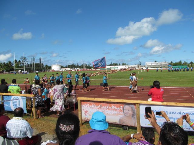 La cérémonie d'ouverture des IXème jeux du Pacifique à Wallis le 02 septembre 2013