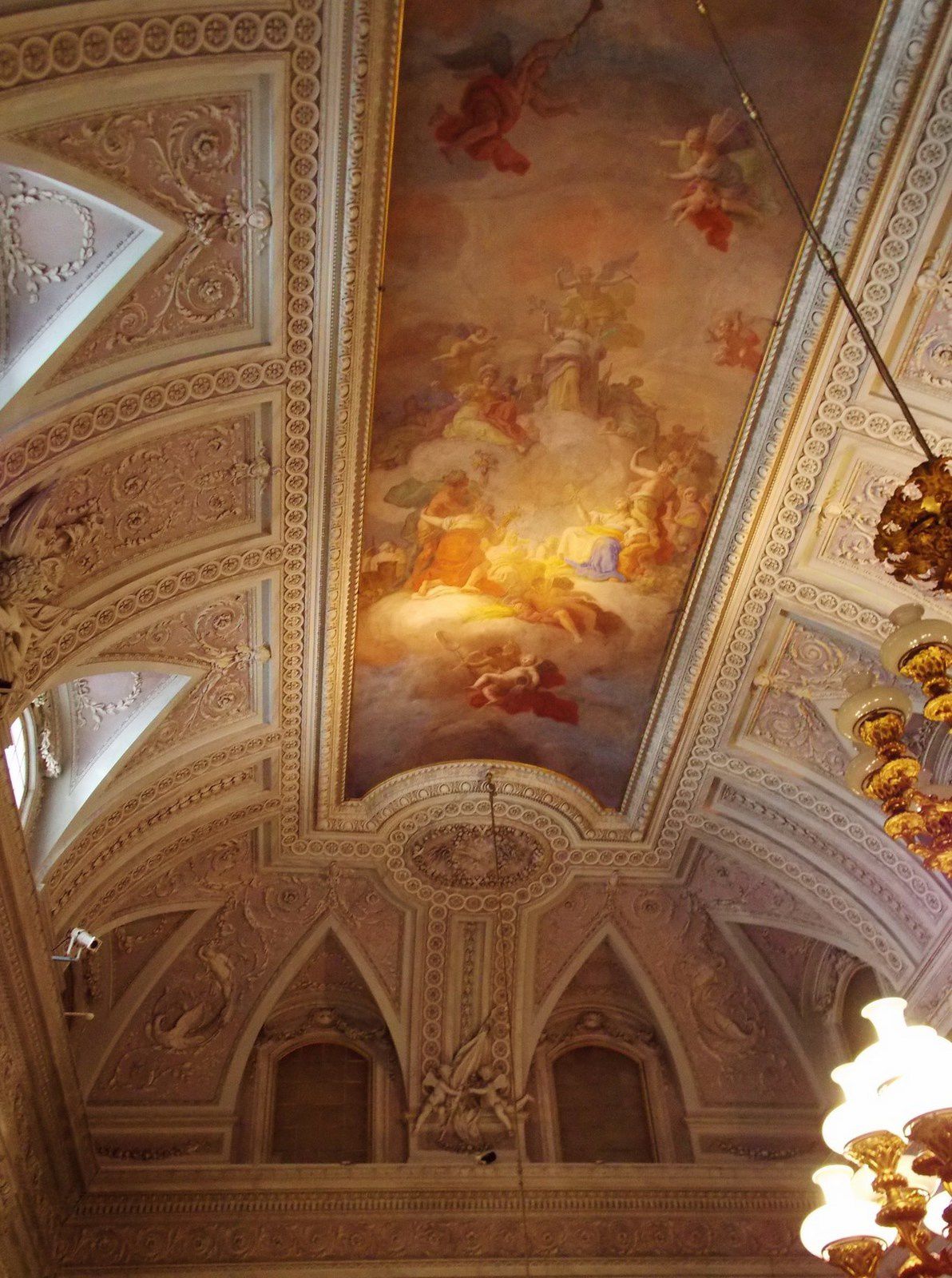 Salle du trône, fresques, chambre de Murat