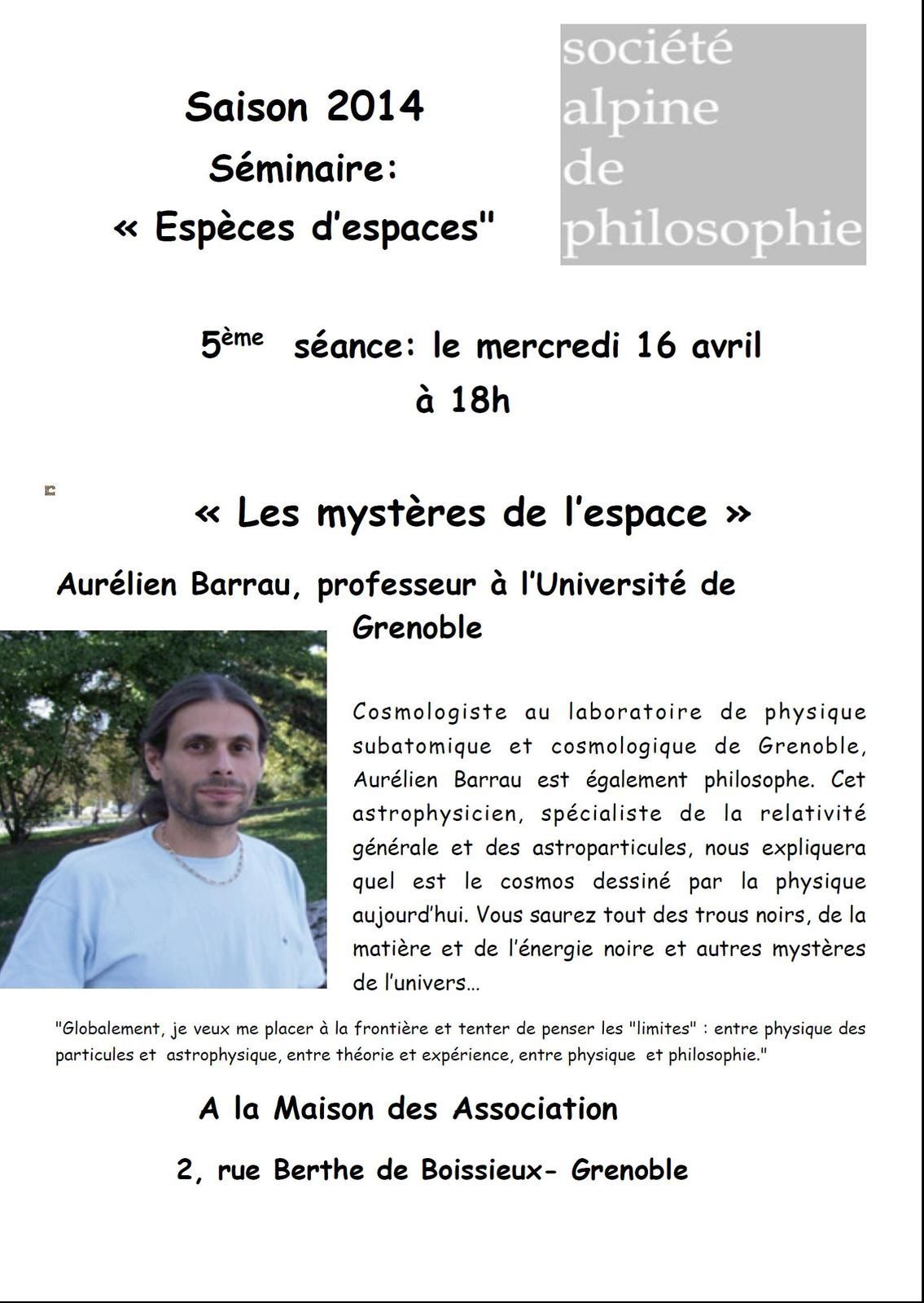 rencontres de physique des particules 2013