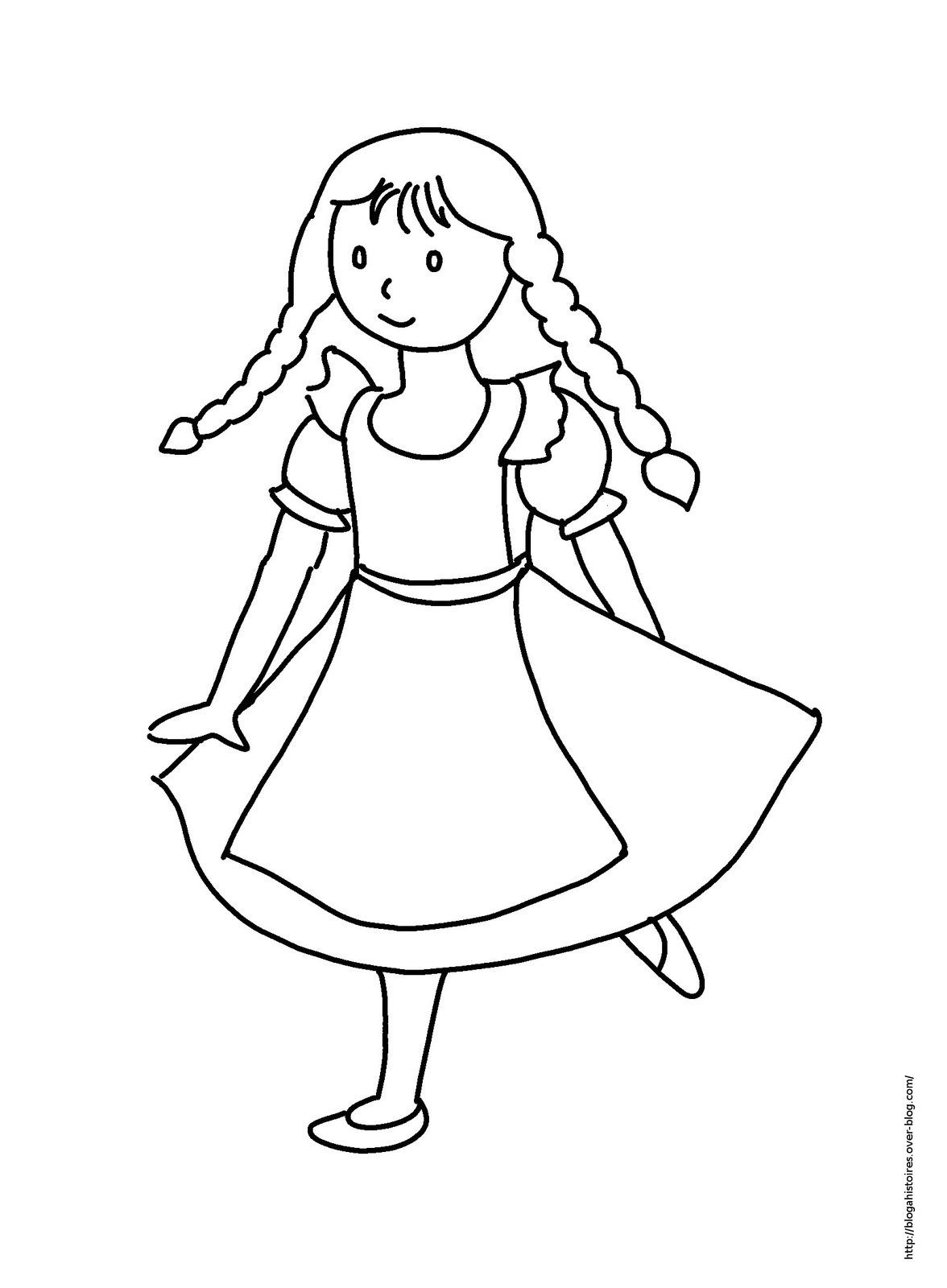 Laura Ingalls petit coloriage