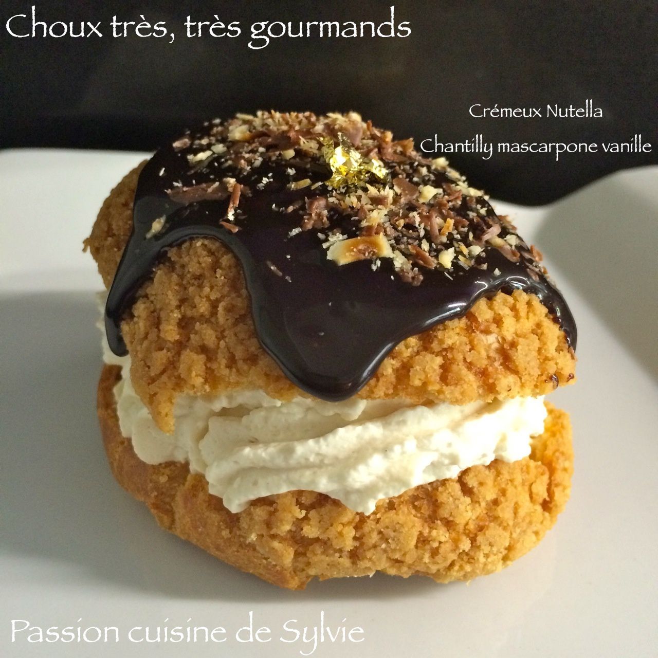 Choux gourmands crémeux Nutella chantilly mascarpone vanille -  passion-cuisine-de-sylvie.over-blog.com/