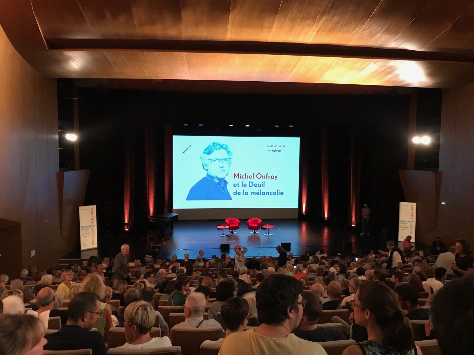 Michel Onfray - Bibliothèques idéales (Strasbourg) - 16.09.2018 - "Le Deuil  de la mélancolie" - Michel Onfray