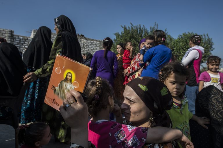 A Ismaïlia, en Egypte, avec des chrétiens coptes en juillet 2016.